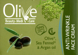 Anti-Wrinkle Face Cream with Cretan Olive, Sea Fennel &amp; Argan Oil 50ml 1.69fl oz - £41.75 GBP