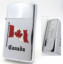 Canada Flag Slim Niagara Falls Ontario ZIPPO 1989 Fired Rare - $94.00