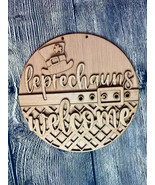 Leprechaun Welcome Wood Door Hanger Blank 14 inches - €13,79 EUR