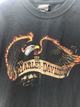 Harley Davidson Motorcycle Hot Rod T Shirt  Muskegon MI Hanes Beefy Eagle medium - £22.95 GBP