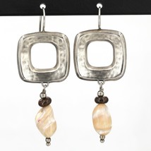 Retired Silpada Sterling Mother of Pearl HIP TO BE SQUARE Dangle Earring... - $32.95