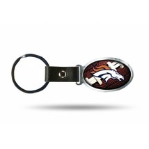 denver broncos nfl football team logo accent metal key chain made in usa - £19.91 GBP