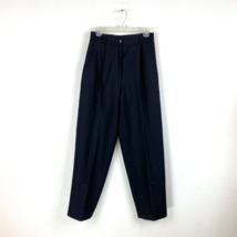Amanda Smith Women’s Black Pure Wool Pleated Dress Pants Lined Pockets Size 10 - £19.51 GBP