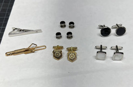 Lot Of Five Cufflinks And  Two Tie Clips Preowned (JDC) - £14.15 GBP