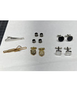 Lot Of Five Cufflinks And  Two Tie Clips Preowned (JDC) - £13.45 GBP