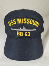 Vintage USS Missouri BB 63 Patch Black Hat Cap Snapback Northstar - £11.54 GBP