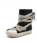 Lace-Up Round Neck Sneaker Boots - $222.89 CAD