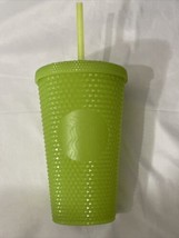 Starbucks Fall 2021 16 oz Studded Bling Grande Tumbler - Neon Green - £16.47 GBP