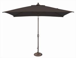 SimplyShade 6 x 10 ft. Rectangle Push Button Tilt Market Umbrella  Black - £338.26 GBP