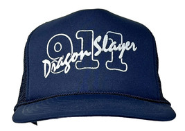 Dragon Slayer 911 Vintage Snapback Trucker Hat Blue Mesh 80s 90s Rope Ca... - $19.13 CAD
