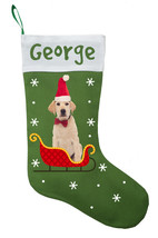 Yellow Labrador Christmas Stocking, Yellow Lab Stocking, Yellow Lab Gift - £26.34 GBP