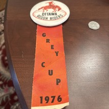 Vintage Ottawa Rough Riders CFL Grey Cup 1976 Pin Pinback Tony Gabriel T... - $925.16 MXN
