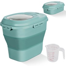 Cereal Rice Food Storage Containers, Collapsible 20 To 50 Lbs Dispenser Bin With - £48.96 GBP