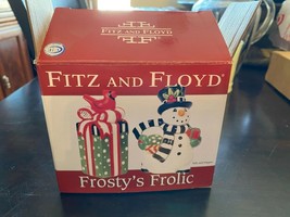Fitz &amp; Floyd Snowman and Present Salt &amp; Pepper Shaker Set FROSTY&#39;S FROLIC 2010  - £7.00 GBP