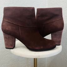 Cole Haan Cassidy Ankle Leather Boot Bootie, Block Heel, Brown, Size 7 - $73.87