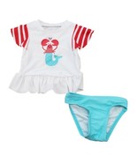 Cat &amp; Jack™ ~ Infant Size 12 Month ~ Mermaid Lobster Heart ~ Two Piece S... - $14.96