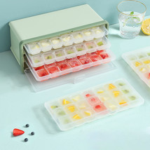 Drawer Type Plastic Ice Cube Mold Maker With Lid And Bin For Beer Cooling Ice Cu - £21.07 GBP+