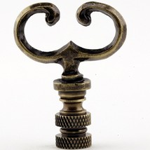 Antiqued Brass Open loop Finial 2.25&quot;h - £23.18 GBP