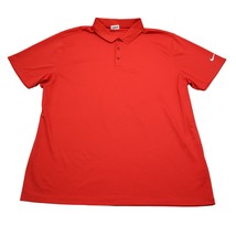 Nike Golf Polo Shirt Mens 2XL XXL Red Stretch Lightweight Hike Tour Performance - £14.90 GBP