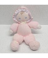Vintage GUND 6.5" Baby Doll Pink Terrycloth Plush Rattle Lovey 1989 - €63,20 EUR