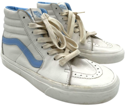 vans sk8-hi 507452 vintage leather blanc de blanc blue womens 8 high-top... - $504.73 MXN