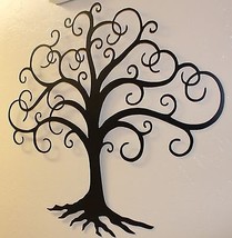 Swirled Tree of Life - Metal Wall Art - Black 30&quot;  - £101.42 GBP