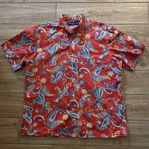 Ralph Lauren Button Up Red Hawaiian Style Shirt Mens Size XL - £39.04 GBP