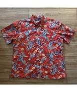 Ralph Lauren Button Up Red Hawaiian Style Shirt Mens Size XL - £39.37 GBP