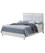 Elegant Transitional White Queen Bed | Bedroom Furniture - $11,459.96 MXN