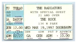 The Radiateurs Concert Ticket Stub March 19 1997 Tucson Arizona - £36.77 GBP