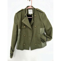 NWOT Zara Trafaluc Combined Army Jacket Military Green Coat Women&#39;s Smal... - $62.96