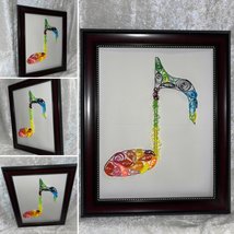 Handcrafted Quilled Paper Art Rainbow Quaver Music Note Wall Decor - £11.84 GBP