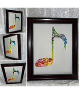 Handcrafted Quilled Paper Art Rainbow Quaver Music Note Wall Decor - £12.01 GBP