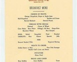 Manoir Richelieu Breakfast Menu Murray Bay Quebec 1950s - £13.98 GBP