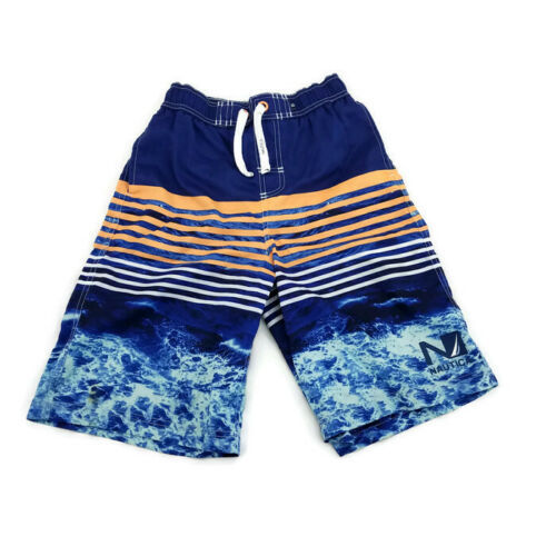 Nautica Vibrant Multi-Color Board Swim Shorts Boys Large (14-16) Trunks - $21.51