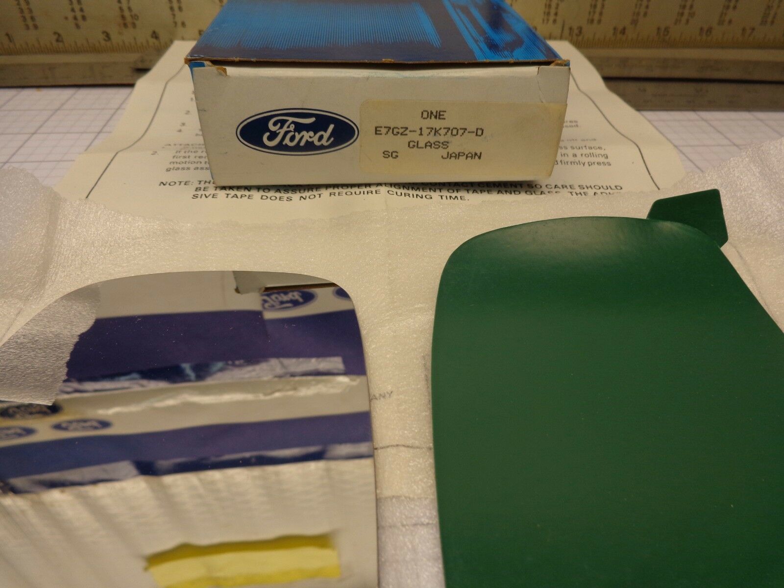 FORD NOS E7GZ-17K707-D Mirror Glass Drivers LH Door  Many 87-89 Tracer EXP - $15.46