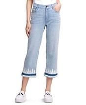 DKNY Womens Denim Tie Dye Hem Cropped Jeans Size:26 Color:Blue - £66.89 GBP