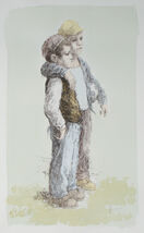 An item in the Art category: "Soccer Player" by William Weintraub Signed Artist's Proof AP Hand Colored Litho