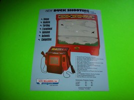 Duck Shooting Arcade FLYER US Billiards Original NOS Rifle Gun Shooting Gallery - $17.10