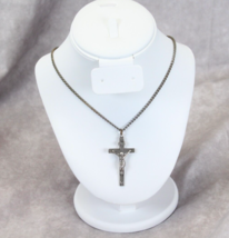 Swift and Fisher Sterling Crucifix SF Arrow Necklace 24&quot; Chain. - £39.07 GBP