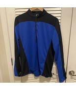 Bellwether Cycling Jersey Long Sleeve Half Zip Mens Blue Black XL Made i... - $41.01 CAD