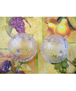 Antique Cut Glass Salt Cellars Dips Dish Vintage Set of 2 - $35.97