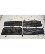 Lot of 4 Computer Keyboards Dell Logitech - £0.77 GBP
