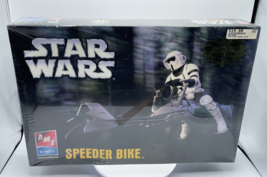AMT ERTL Star Wars Large Speeder Bike &amp; Biker Scout Plastic Model Kit New Sealed - £15.17 GBP