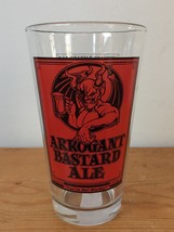 Arrogant Bastard Ale Escondido CA Gargoyle Logo Clear Beer Pint Glass 5.75&quot; - $29.99