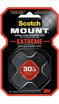3M Scotch Extreme Double Sided Mounting Tape 1&quot; X 60&quot; Holds up to 30lbs #414 - £10.84 GBP