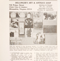 1967 Dellinger&#39;s Art &amp; Antique Shop Advertisement Alexandria Virginia DWUU6 - $19.99