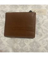 Fossil Lufkin INTL Traveler Medium Brown  men Leather Wallet - £28.06 GBP