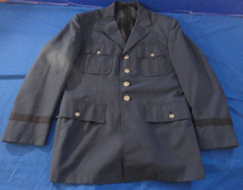 4 Button Men&#39;s Coat Jacket Uniform Dress Blue Officer Usaf Air Force 29X31 - £45.69 GBP