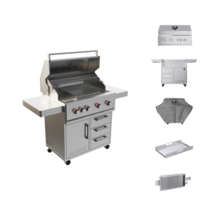 Bear Grill - 34&quot; Polar Bundle – Grill, Cart, Griddle, Sear Burner, Cover... - €5.063,14 EUR+